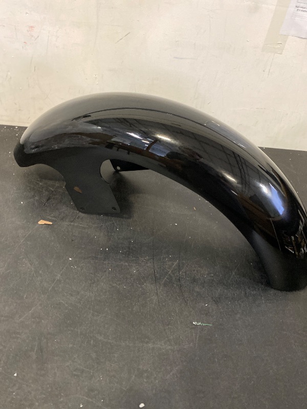 Photo 1 of 21 inch Front Fender Vivid Black Motorcycle Wrap Mudguard for Bagger Models Fit for Harley Touring Road King Electra Glide Street Glide | Missing Hardware