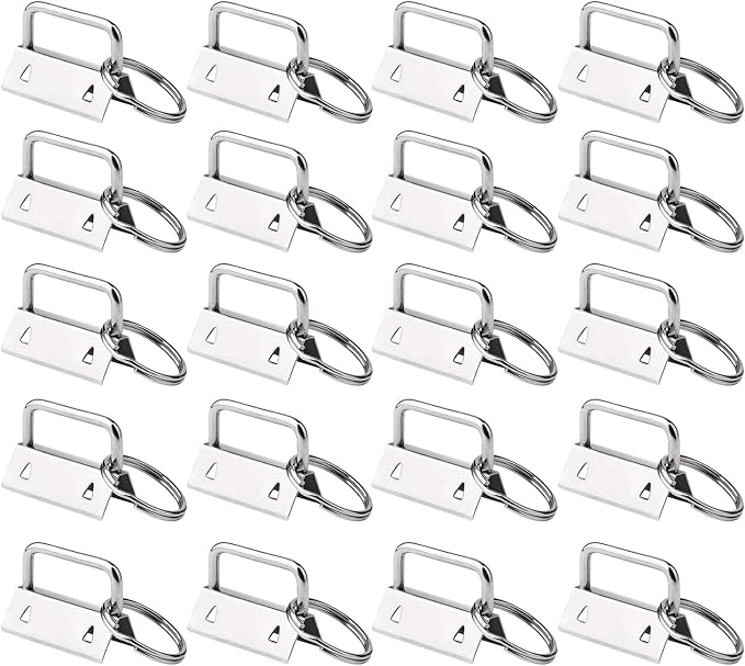 Photo 1 of 50 Sets Key Fob Hardware Key Fob Keychain Wristlet with Split Ring 1 Inch