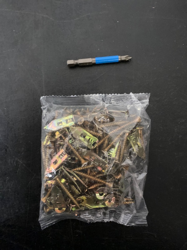 Photo 1 of 60pcs Drywall Self Drilling Anchors with Screws Kit, 30 Zinc Plated Steel Drywall Wall Anchors (0.47X1.18inch) & 30 Zinc Plated Screws, Easy Application No Drill or Holes in Wall