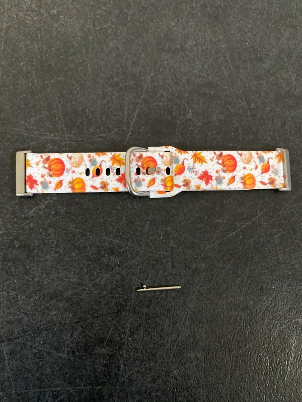Photo 1 of 22mm Christmas Halloween Fall Watch Band For Versa 3/4 45mm / Galaxy Watch 46mm Bands / Gear S3 Frontier , Silicone Holiday Theme Santa Claus Snowman Printed Watch Strap Replacemant for 22 mm Smartwatch