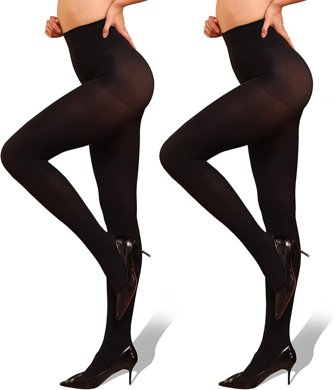Photo 1 of 40D/80D Pantyhose Opaque Tights 2 Pairs Resistant Control Top