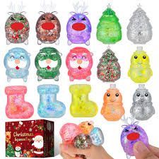 Photo 1 of 15 Pack Christmas Stress Ball Fidget Toys Slow Rising Squishy Toys Glitter Squeeze Balls Stress Relief For Girls Boys Christmas Party Favors Stocking Stuffers Fillers Gifts