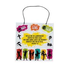 Photo 1 of Fun Express Studio Vacation Bible School Overall Verse Sign - Crafts for 12 - Craft Kit