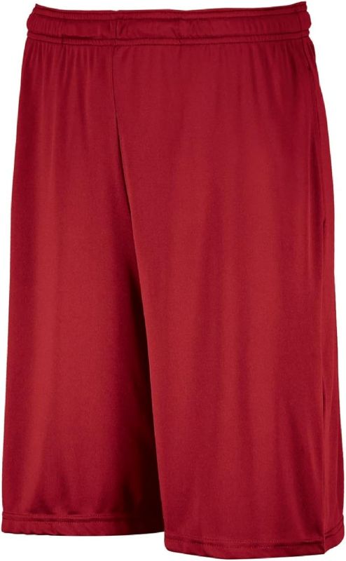 Photo 1 of 3X Men's Dri Power Essential Performance Shorts with Pocket - Workout and Gym Active Wear True Red