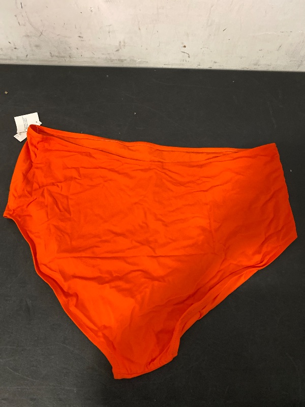 Photo 1 of 5X Amazon Essentials Women's High Waist Swim Bottom Orange
