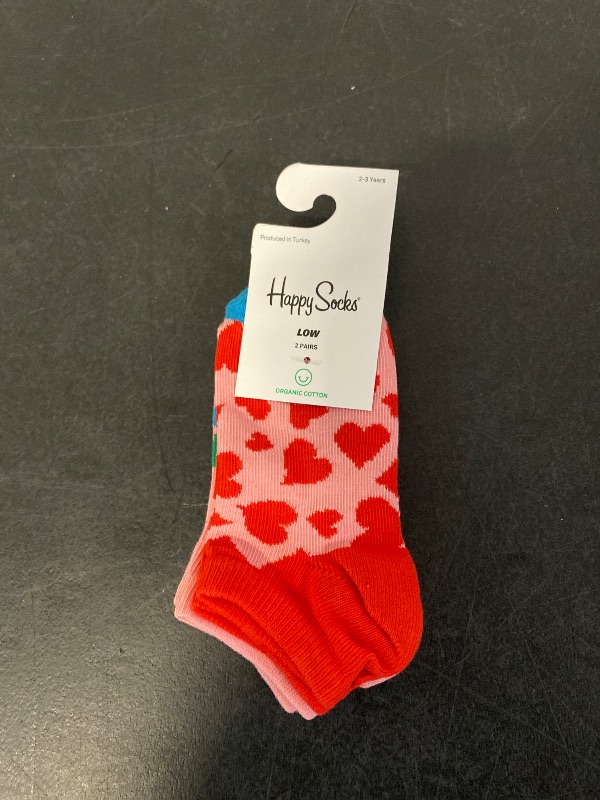 Photo 1 of 2-3Y Happy Socks Girls' Kids 2-Pack Hearts Low Socks