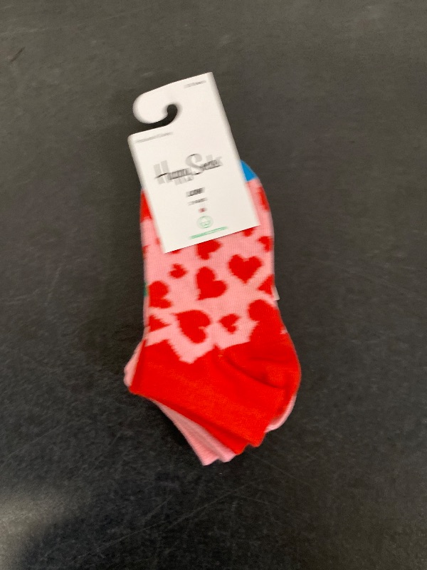 Photo 1 of 2-3Y Happy Socks Kids 2-pack Hearts Low Socks, Light Pink