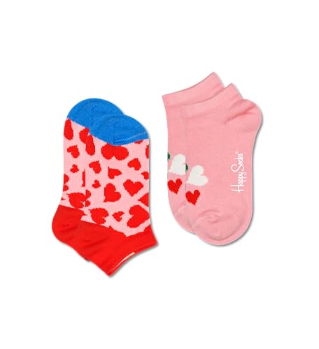 Photo 1 of 2-3Y Happy Socks Kids 2-pack Hearts Low Socks, Light Pink