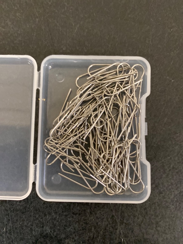 Photo 1 of 100 Pcs High Temperature Nichrome Wire Jump Rings, 21 Gauge with Plastic Storage Box, U Hanger Hooks for Hobbyists DIY Pendant, Ceramic Ornaments, Fusing in Glass
