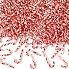 Photo 1 of 50pcs Mini Christmas Candy Cane for Crafts Fake Candy Decor Peppermint Ornaments Xmas Table Scatters Red and White Candy Vase Filler for Decorations Party Favors Supplies (31×12mm)