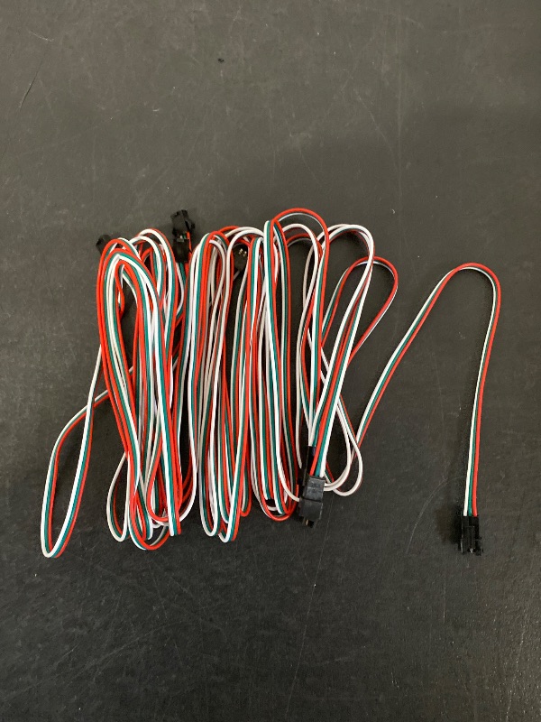 Photo 1 of 4Pcs 3M 9.84FT 22AWG 3 Pin JST SM Male Female Plug LED Connector Extension Cable Compatible with WS2812B WS2811 WS2814 SK6812 FCOB RGB CCT LED Strip Lights Symphony LED Lights with connectors