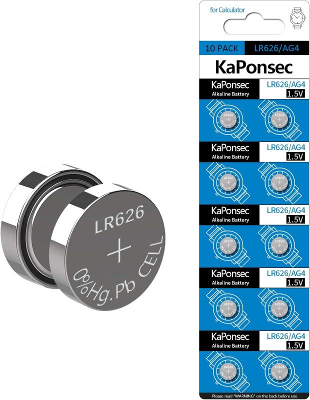 Photo 1 of 10 Pack SR626SW AG4 Equivalent 377S 377 LR626 1.5V Button Cell Watch Battery Replacement
