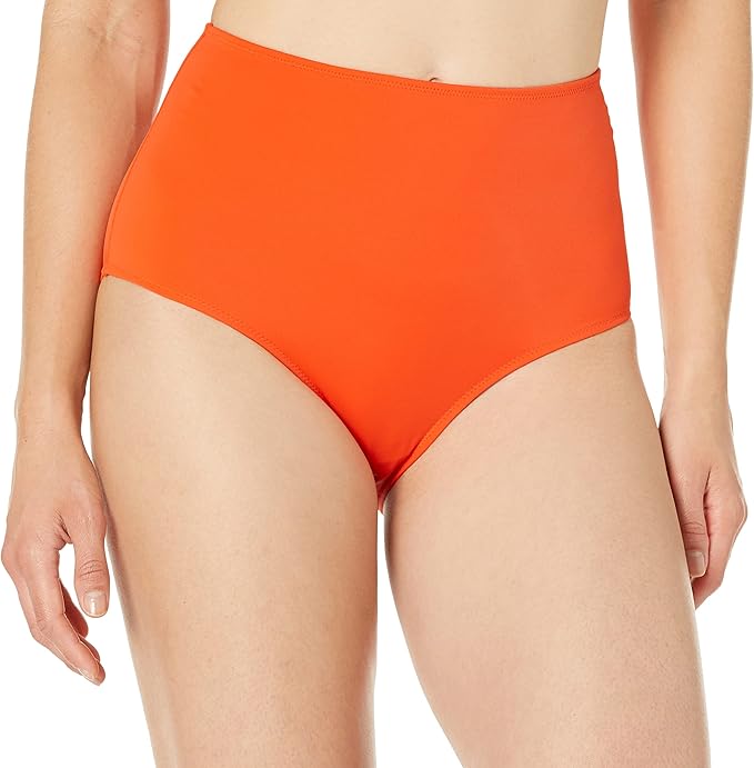Photo 1 of 5X Amazon Essentials Women's High Waist Swim Bottom Orange