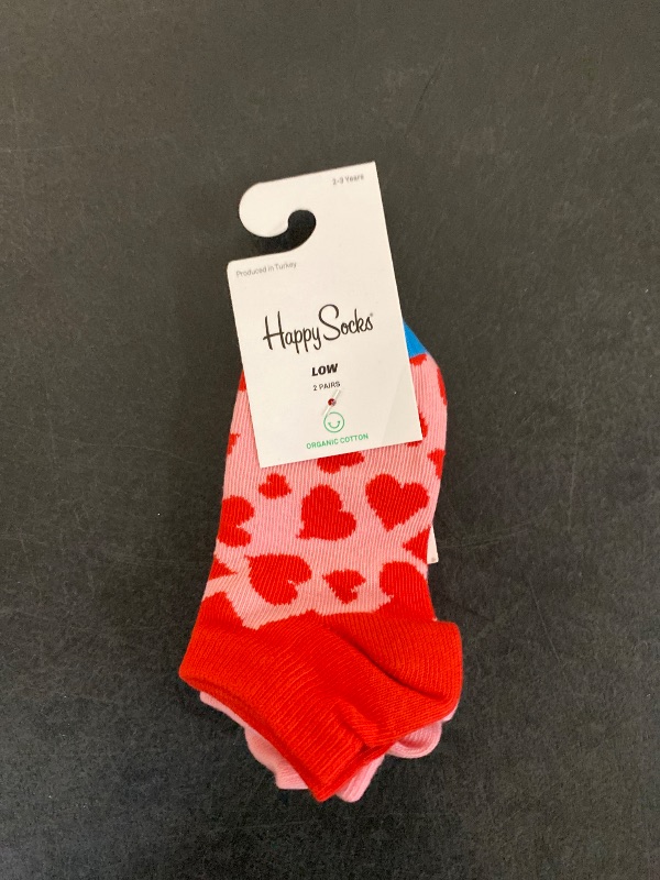 Photo 1 of 2-3Y Happy Socks Girls' Kids 2-Pack Hearts Low Socks