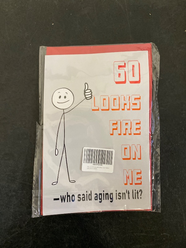 View 3 of 60th Birthday Card for Men and Women, Happy 60th Birthday Gift for Him or Her, Funny Decorations for Husband, Wife, and Friends’ Celebration