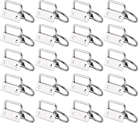 Photo 1 of 50 Sets Key Fob Hardware Key Fob Keychain Wristlet with Split Ring 1 Inch