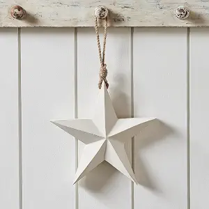 Photo 1 of 6 pc. Wooden Star Ornament White 