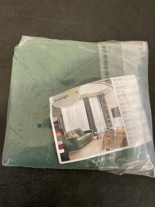 Photo 1 of 100% Blackout Curtains 63 Inch Length 2 Panels, Room Darkening Drapes with Liner Thermal Insulated for Bedroom Window, Green, 42 X 63 Inch