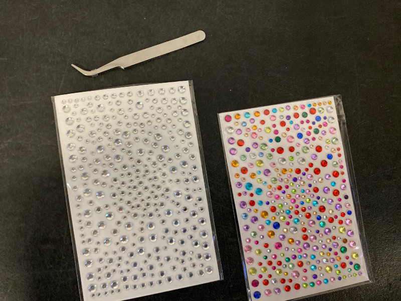 Photo 1 of 1709pcs Self-Adhesive Crystal Rhinestone Stickers Set - Multi-Size Acrylic Gem Decals for Face/Eye/Nail/Body Art, Festival Party Nail Art