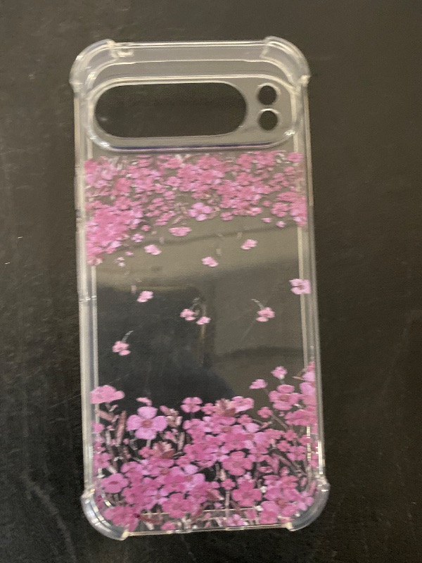 View 2 of Floral Clear Case for Pixel 9 Pro XL for Women Girls,Pretty Phone Cover for Google Pixel 9 Pro XL,Flower Design Cute Pattern Slim Soft Drop Proof Protective TPU Bumper Case,FL-27