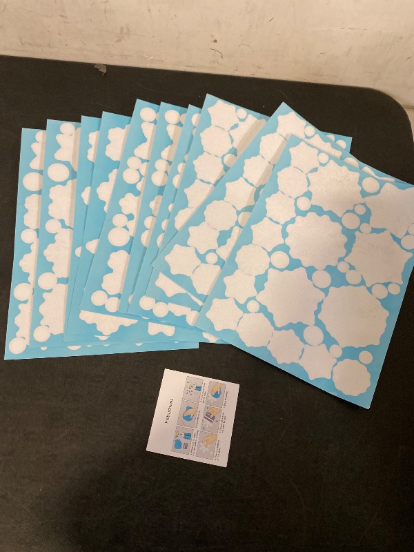 Photo 1 of 364PCS Snowflake Window Clings, Christmas Window Clings Snowflakes Stickers Decals Holiday Winter Indoor Decorations for Glass Windows Home Party Bedroom Decor (10 Sheets)