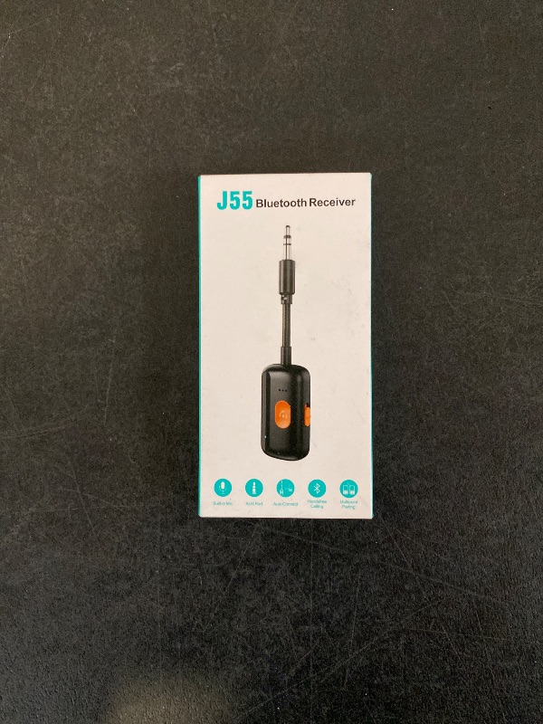 View 3 of 5.4 Aux Bluetooth Adapter, Noise Cancelling 3.5mm AUX Bluetooth Car Adapter, Wireless Audio Receiver for Home Stereo/Wired Speaker, 12H Battery Life