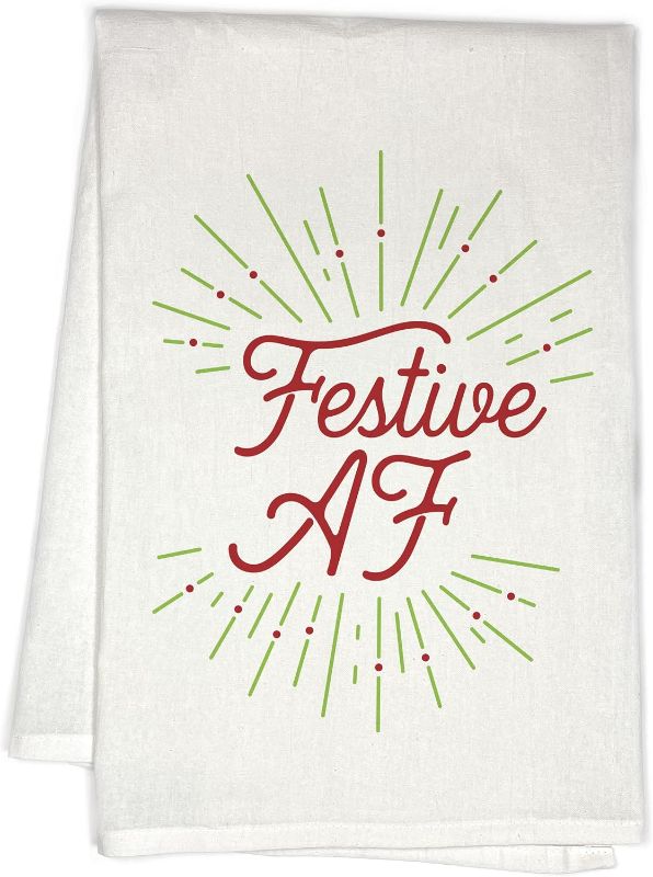 Photo 1 of Festive AF – Funny Holiday Kitchen Tea Towel
