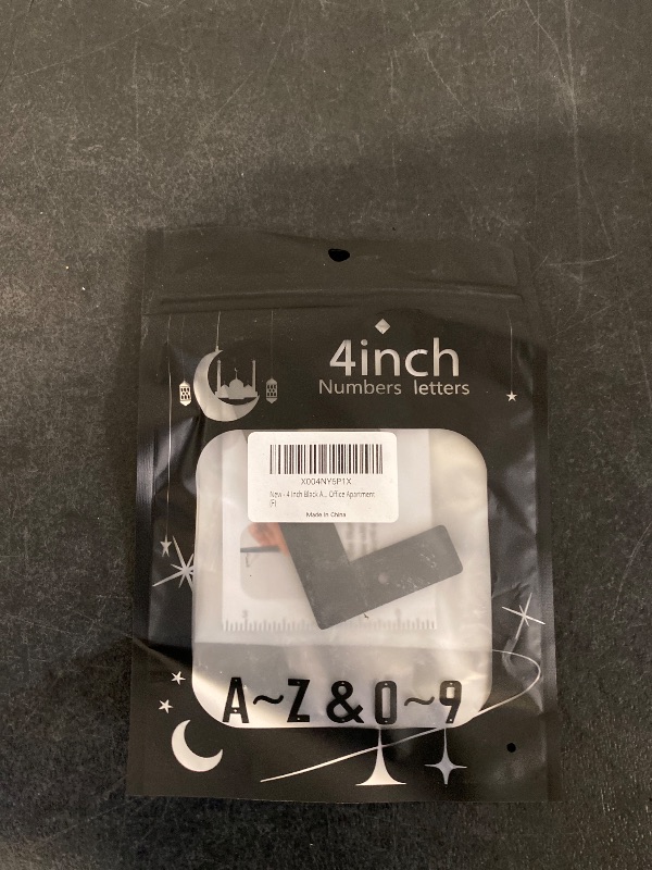 Photo 1 of 4 Inch Black Aluminum Letters, Floating House Address Numbers for Outside, Modern Metal Door Numbers Letters, Metal House Address Letter and Number for Home Office Apartment (F)