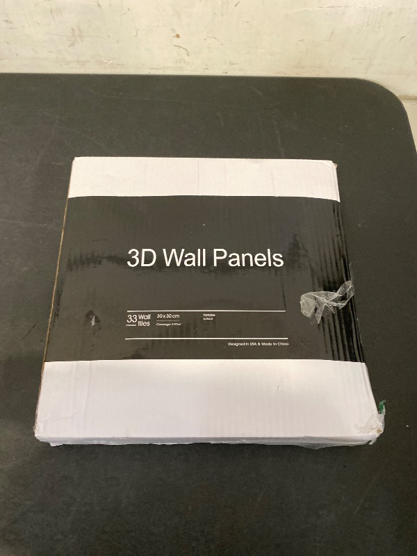 Photo 1 of Art3dwallpanels 33 Pack 3D Wall Panel Diamond for Interior Wall Décor, PVC Flower Textured Wall Panels for Living Room Lobby Bedroom Hotel Office, Black, 12''x12'' Cover 32.Sq.Ft.