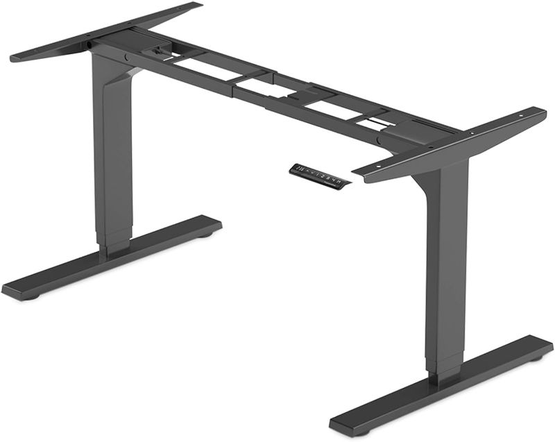 Photo 1 of Electric Standing Desk Frame Dual Motor - Adjustable Height and Width, 3 Stages Legs for sit Stand Home Office Desks Suites Tops from 48" to 73" | Only includes 2 sets of end pieces