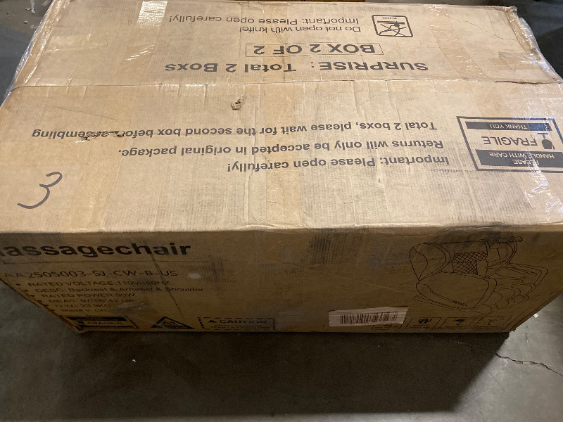 Photo 1 of ITEM IS MISSING PARTS. UNSURE WHAT PARTS ARE MISSING.---------------------------------------Relax Full Body Massage Chair, Zero Gravity Shiatsu Massage Chair Recliner, Foot Massage, Bluetooth, Large Control Screen (Brown and Tan)