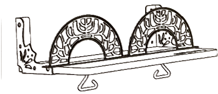 Photo 1 of 2 Pack Decorative Metal Wall Shelves Black