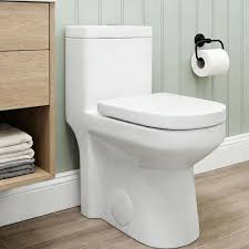 Photo 1 of 1-Piece 1.1/1.6 GPF Dual Flush Compact Toilet in Glossy White