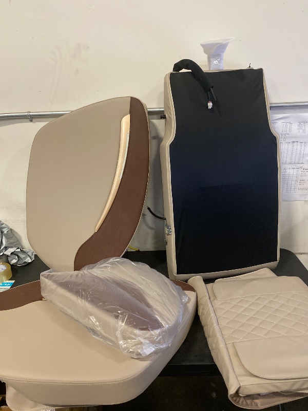 View 2 of Missing box 1/2 | ONLY INCLUDES BOX 2 | Includes backrest, seat cover, one headrest, and two side legs pieces |Massage Chair, Massage Chairs Full Body and Recliner with 14 Fixed Points, Zero Gravity, Wood Grain Leather, Foot Massage, Airbags, Lumbar Heati