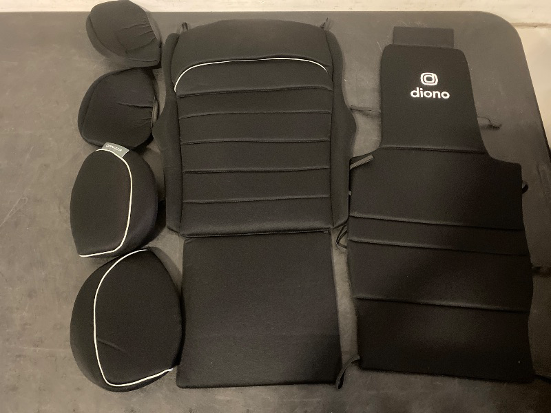 View 2 of Only protective Cover | Diono Connect3 R 2-in-1 High Back Booster, Slim Fit 3-Across in Many Mid-Sized Sedans and SUVs, for Children from 40-120 lbs., Lightweight with Cupholder, Black Storm| Includes Fabric pieces | Missing plastic connection pieces, mis