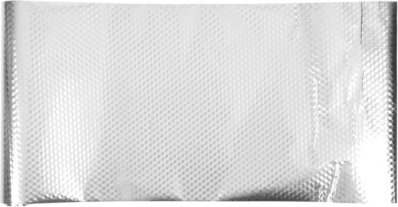 Photo 1 of 2 Pcs. 100" x 22" Waterproof Kitchen Oil-Proof Wall Sticker, Aluminum Foil Backsplash Decal with High-Temperature Resistance and Self-Adhesive, Silver Raised Grid Pattern