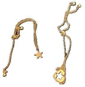 Photo 1 of 2 Pcs Star Necklace Couples Jewelry Gold Plated