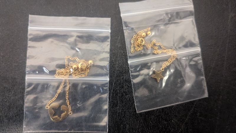Photo 1 of 2 Pcs Star Necklace Couples Jewelry Gold Plated