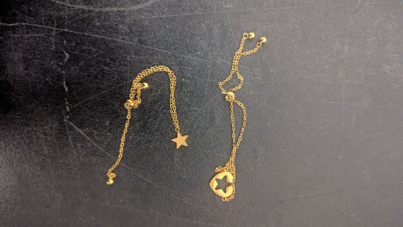 Photo 1 of 2 Pcs Star Necklace Couples Jewelry Gold Plated