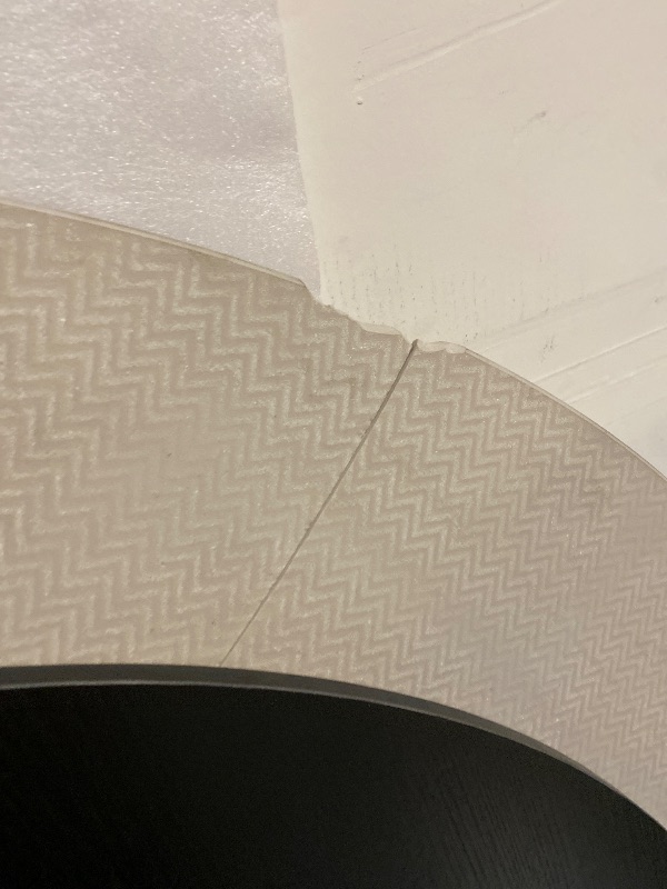 Photo 1 of Major Cracks on end, chipped on ends|Only includes table top| 59" Round Sintered Stone Dining Table for 6-8, Glossy Pandora Table top
