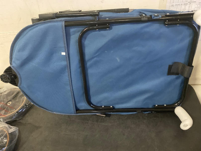 Photo 1 of Pet Stroller for Large Dogs or Multiple Dogs Cats with Adjustable Handle, 3-Wheels Dual Entry Portable Dog Carting Easy Folding Pet Wagon Double Dog Stroller up to 55 lbs Black