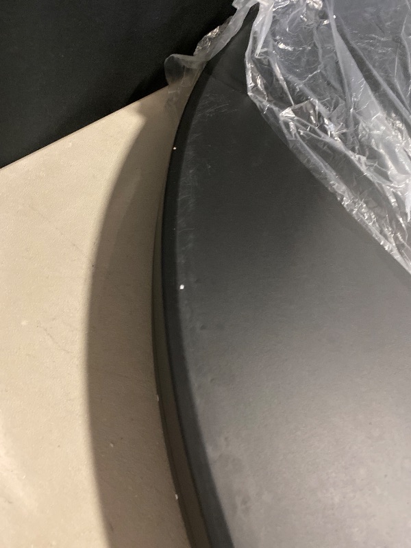 Photo 1 of 4.5Ft Round Folding Table, Indoor Outdoor Plastic Dining Card Table with Handle and Lock for Picnic Party Banquet Wedding, Black | Minor Scratches
