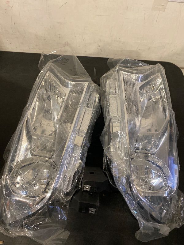 Photo 1 of M-AUTO Headlights Assembly Compatible with 2019-2023 Ford Ranger XL XLT, Driver and Passenger Side, Chrome Housing Clear Lens FO2502384 FO2503384