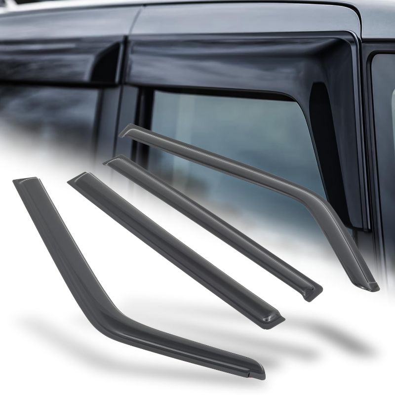 Photo 1 of M-AUTO Window Visors Rain/Sun Guards Compatible with 92-00 Mitsubishi Montero, Tape-On Car Window Deflectors, 4PCS