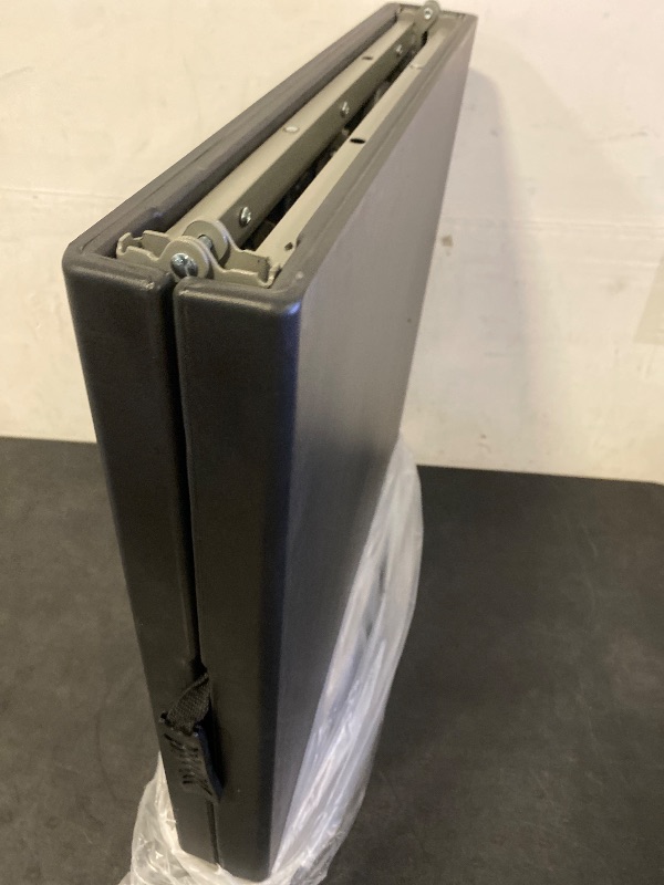 Photo 1 of 4Ft Folding Card Table, Picnic Cookout Table w/Handle, Black