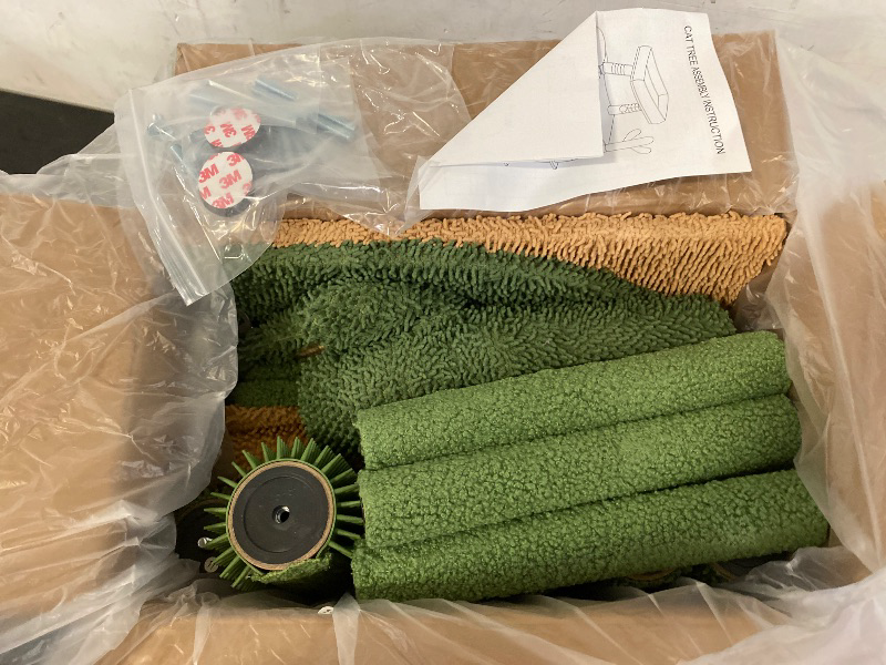Photo 1 of Cat Tower Cactus, 42 Inches Cat Tree with Sisal Scratching Ramp, Cozy Hammock and Bed Perch and Condo for Kittens, Green