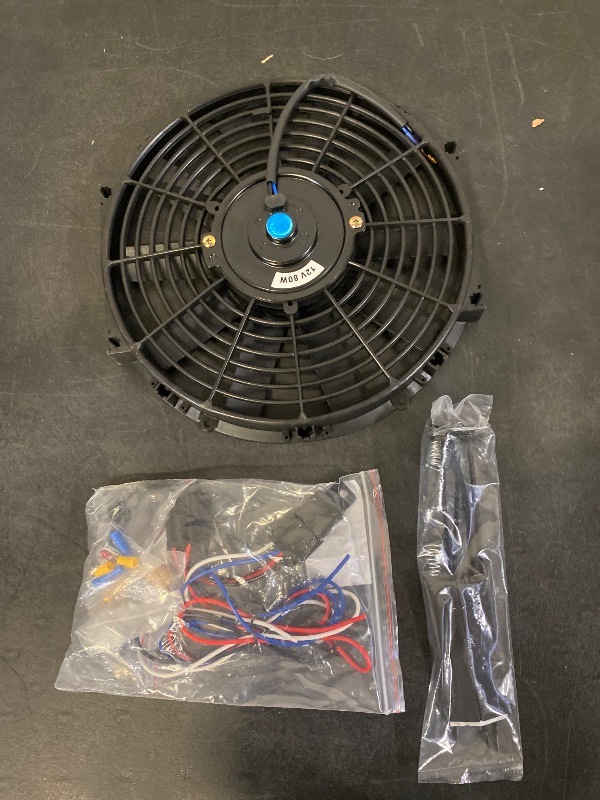 Photo 1 of 12" 1550 CFM High Performance Slim Electric Radiator Fan Relay Kit Mounting Kit