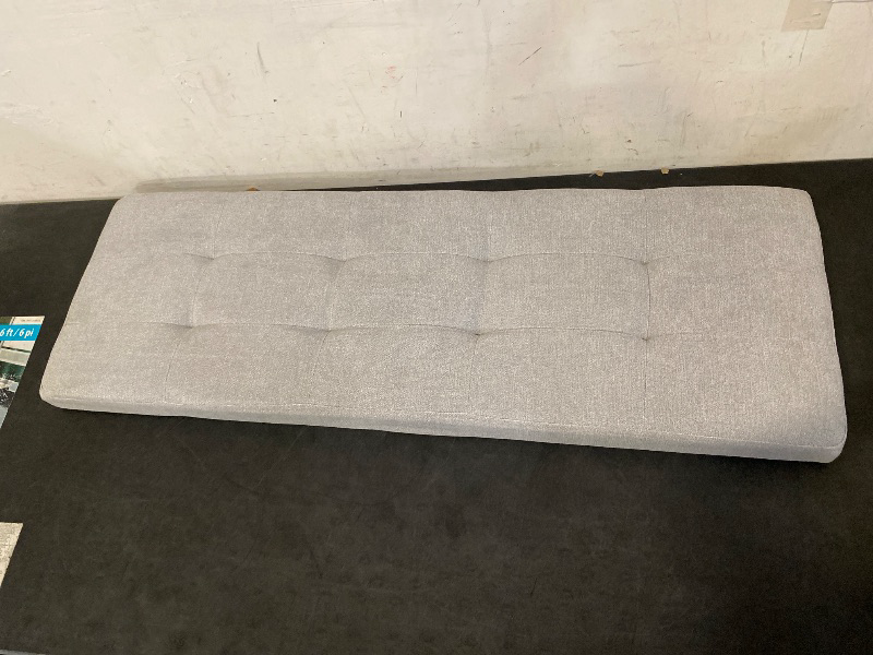 Photo 1 of 43" Storage Ottoman Bench Folding Bench with 130L Hidden Storage, Large End of Bed Bench Linen Foot Rest Stool Chest with Flipping Lid for Living Room, Bedroom, Entryway, Light Gray