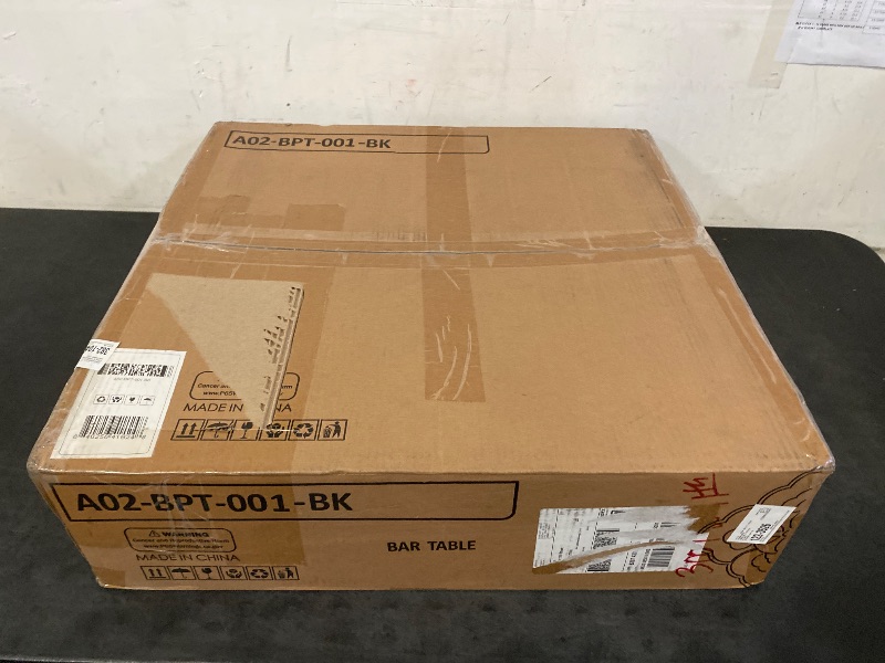 Photo 1 of 23.5 Inch Round Bar Table, 27.5"-36" Height-Adjustable, Black