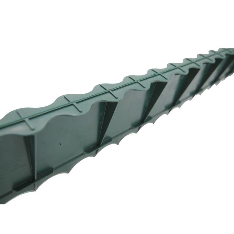 Photo 1 of Premier Poundable Landscape Edging, Garden Border Landscaping, Dig Free Lawn Edge Decorative Scalloped Design, HDPE 4 ft Long (Green) | Dirty from shipping